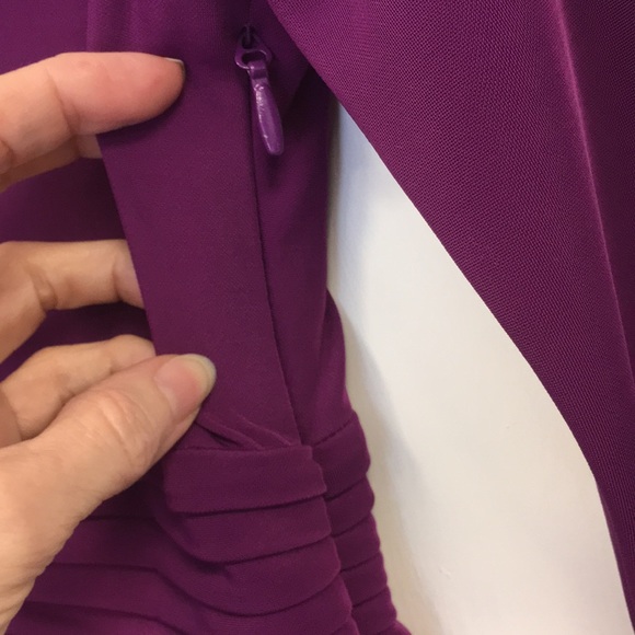 BCBGMaxAzria Magenta Dress Sz S 3/4 sleeves - Picture 5 of 5